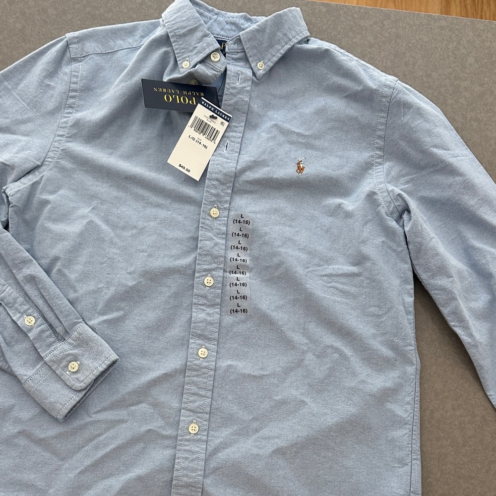 Polo by Ralph Lauren BOYS Light Blue Button Down Shirt